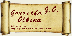 Gavrilka Olbina vizit kartica
